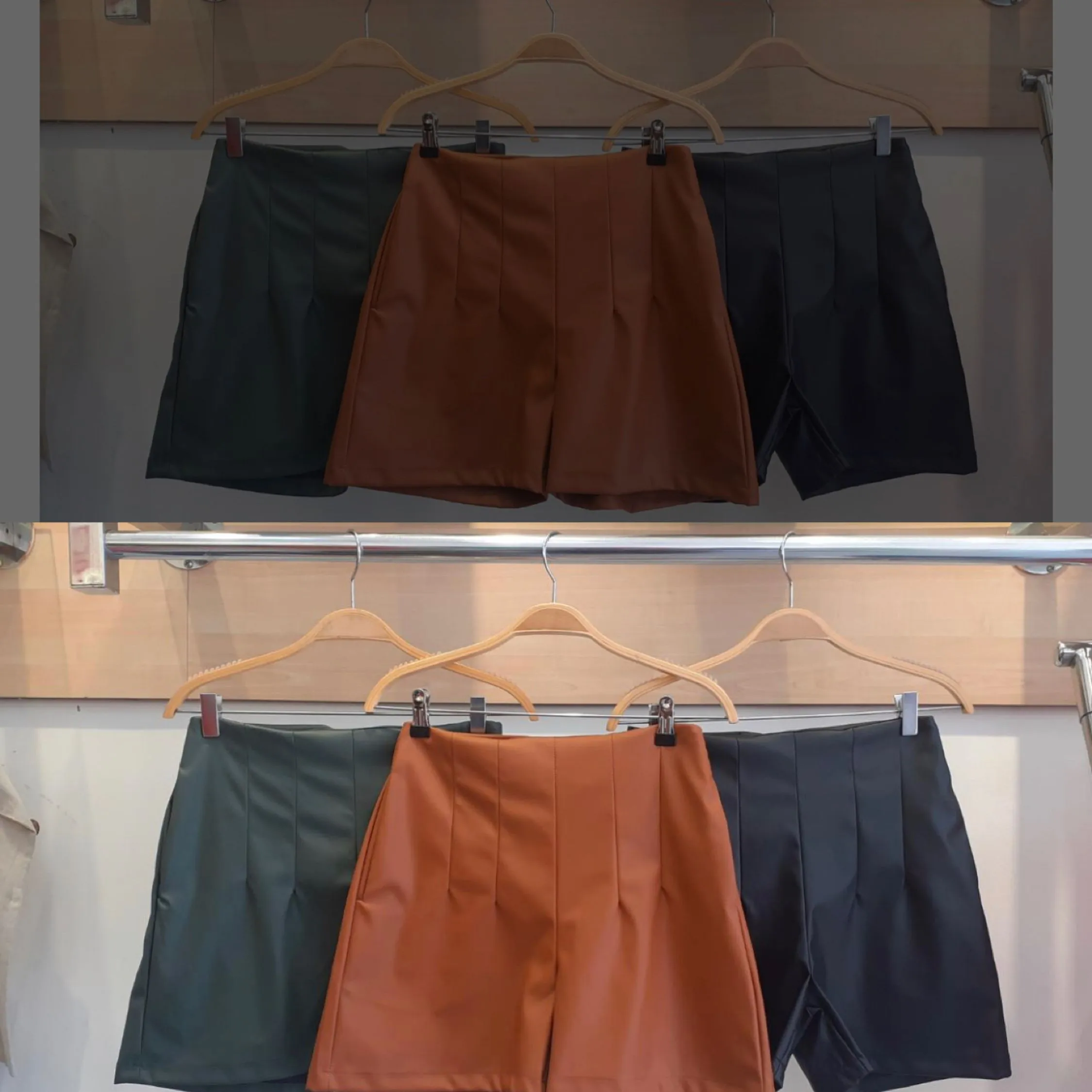 Shorts Feminino Couro Eco