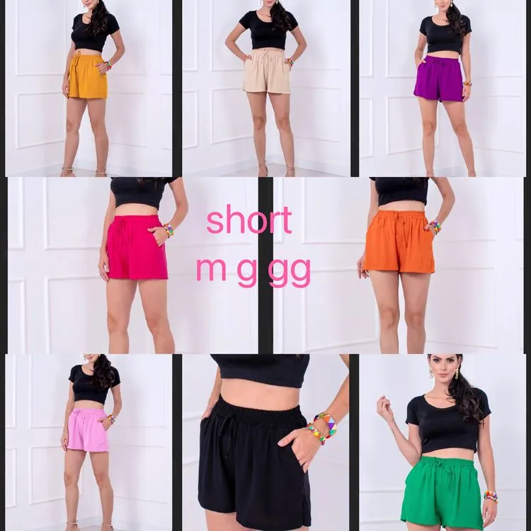 Short viscose com blosa