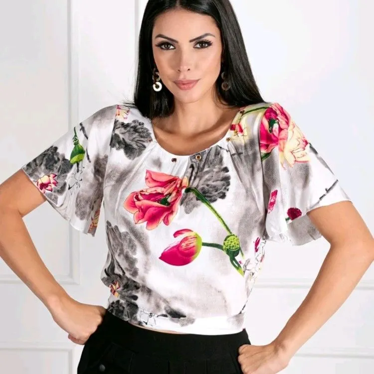 Blusa cropped ciganinha JF6025