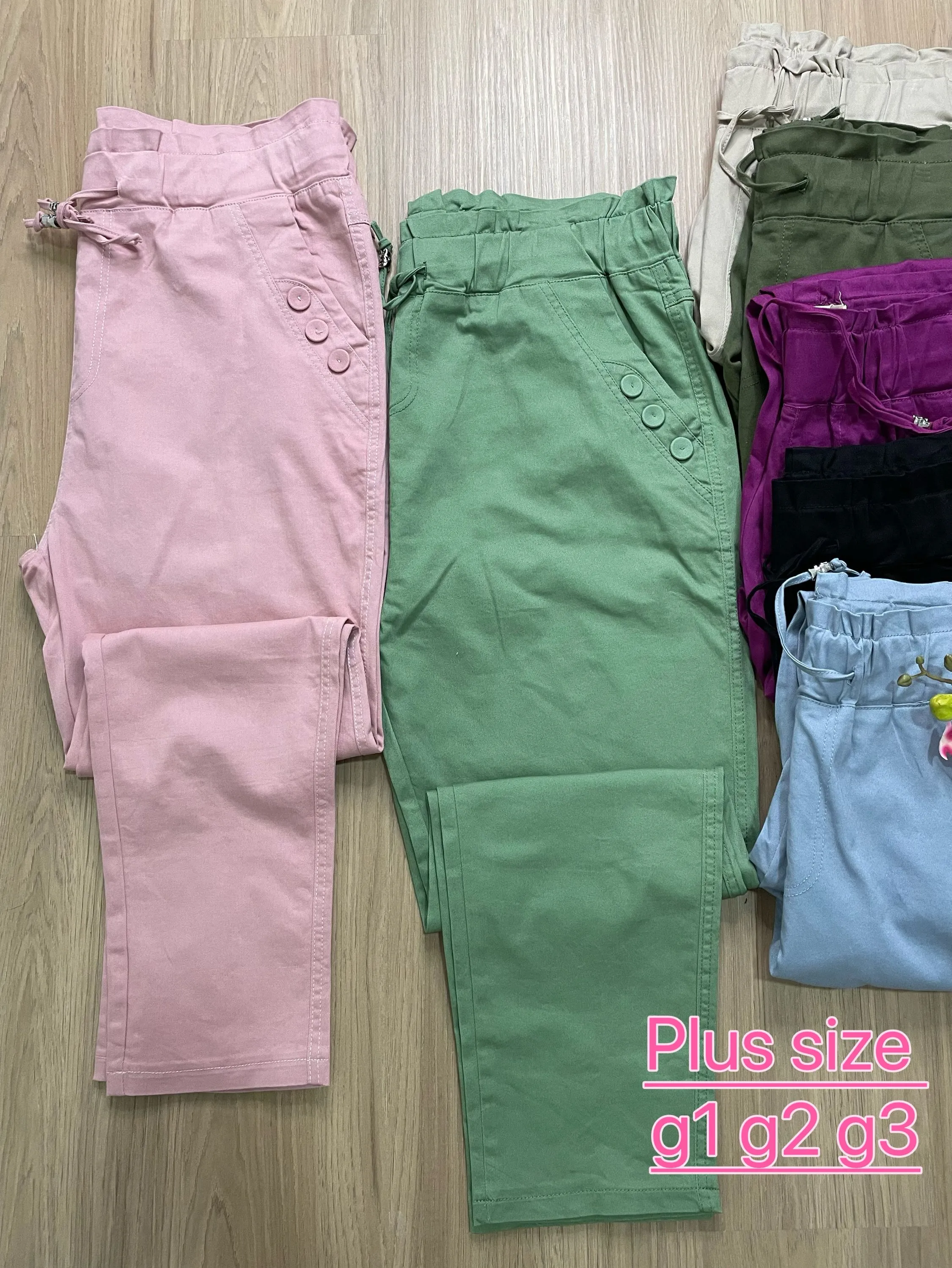 Calça sarja com elastano Plus size (quan_moda)