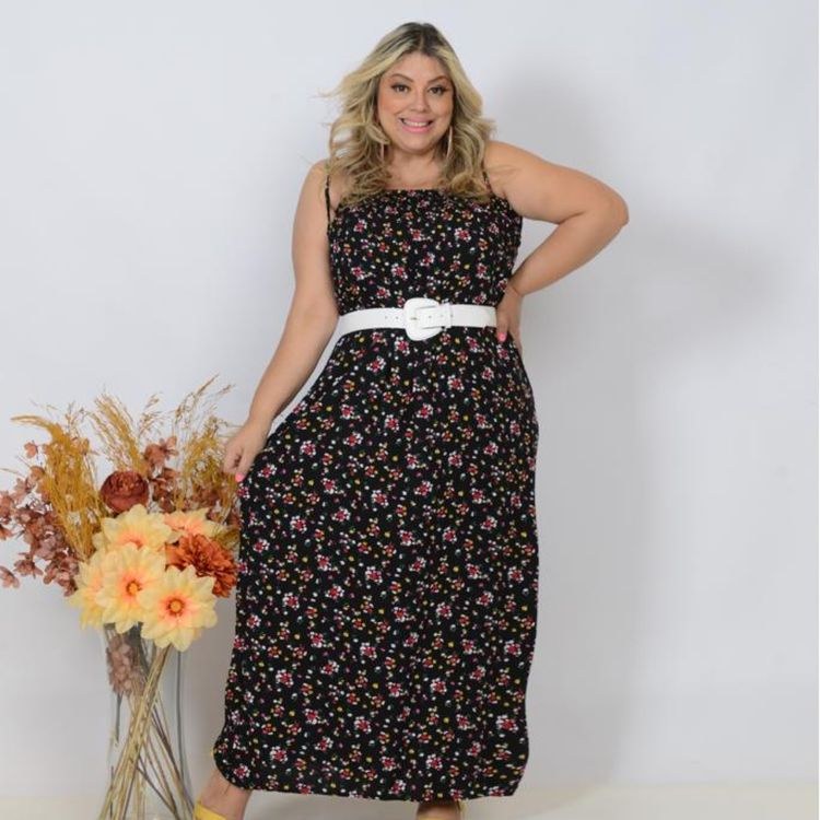 Vestido lastex longo