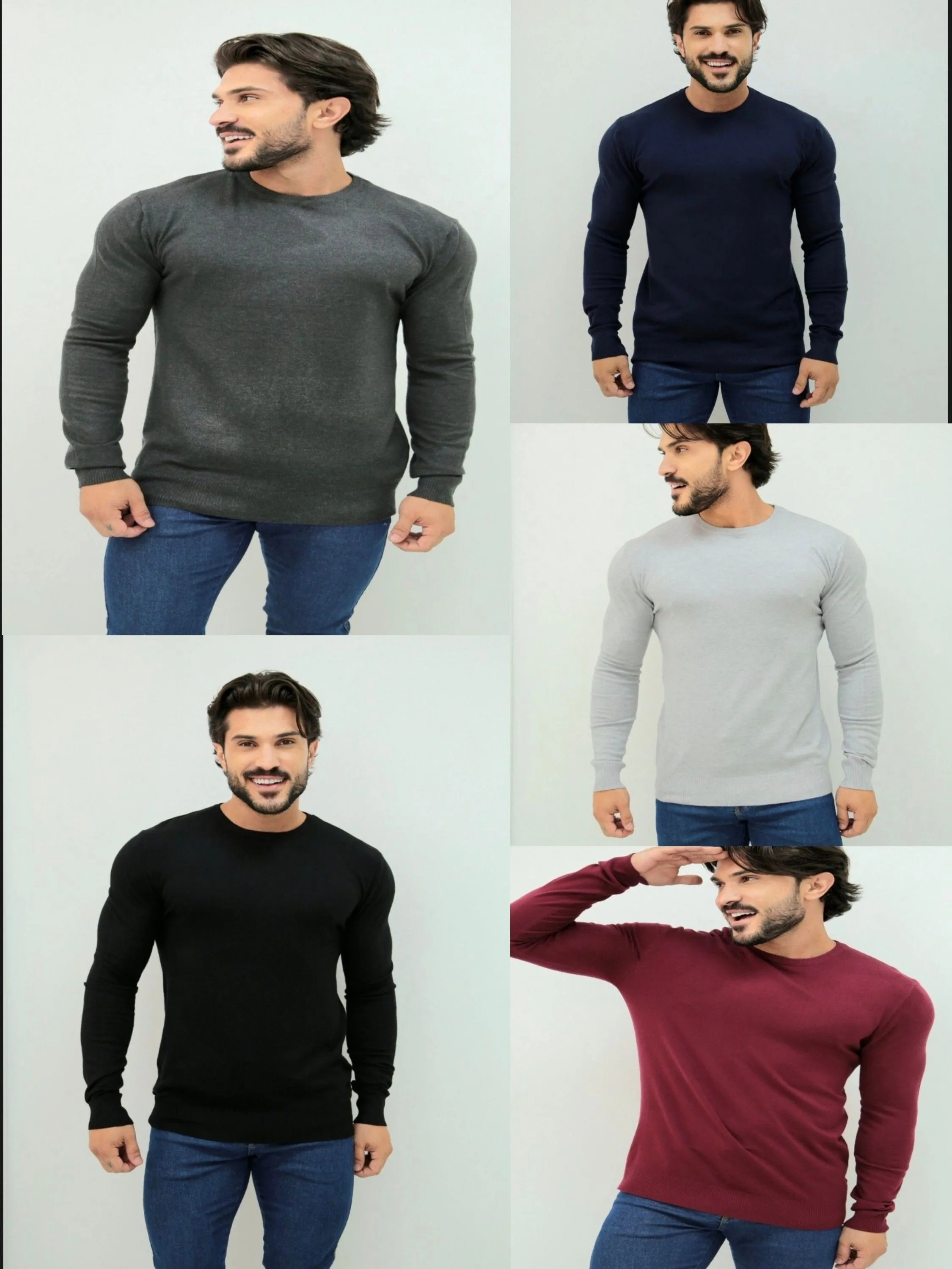 Blusa masculina de tricot sueter