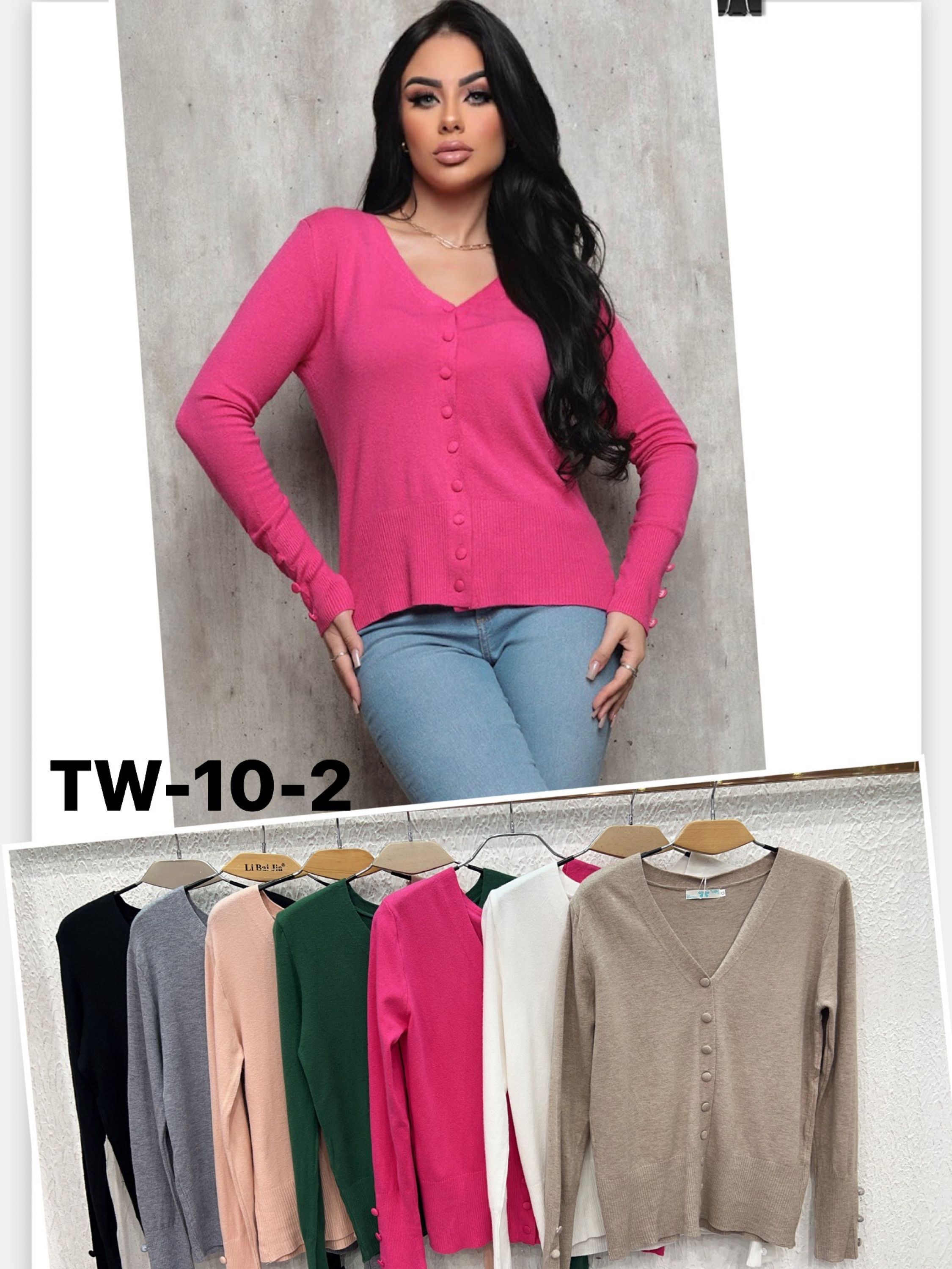 Casaco de suéter de botão