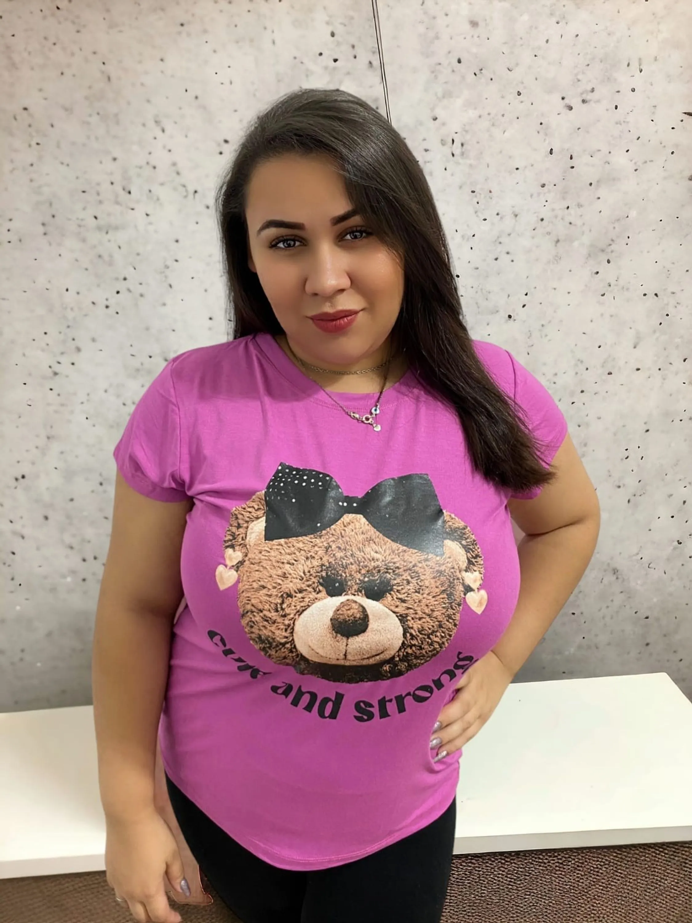 T-shirt Plus Size estampada