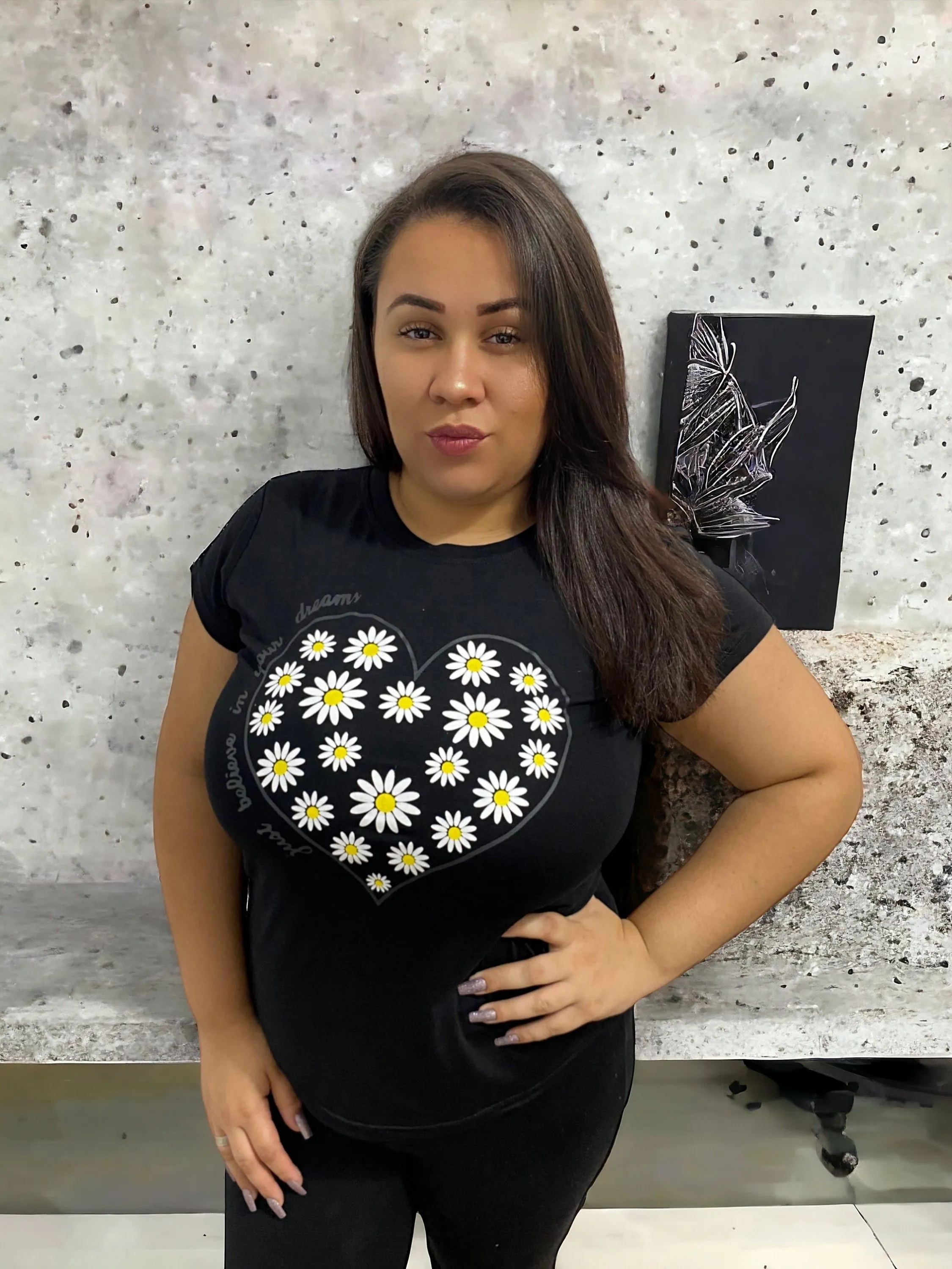 T-shirt Plus Size estampada