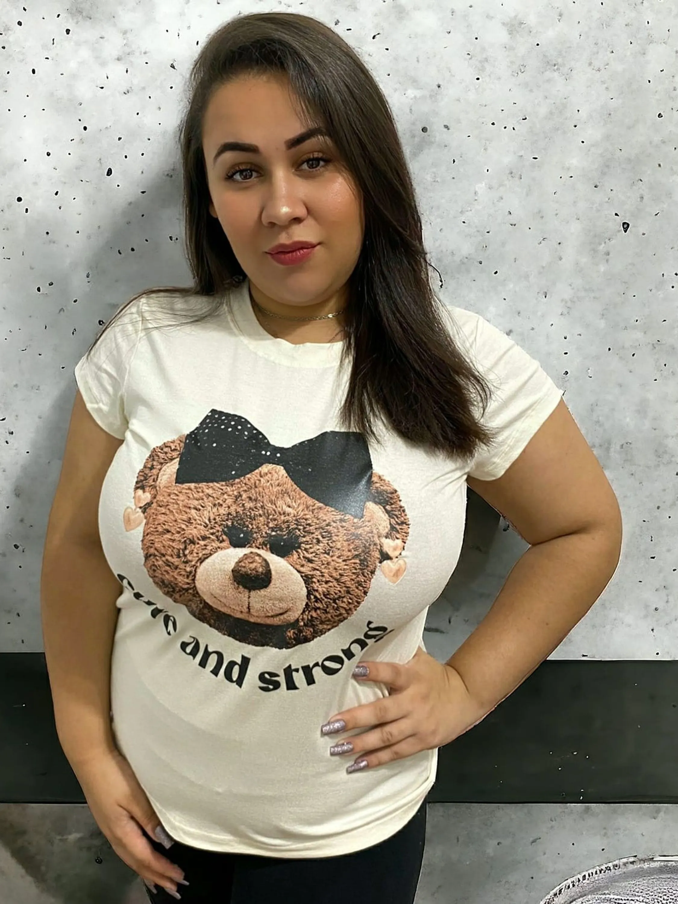 T-shirt Plus Size estampada