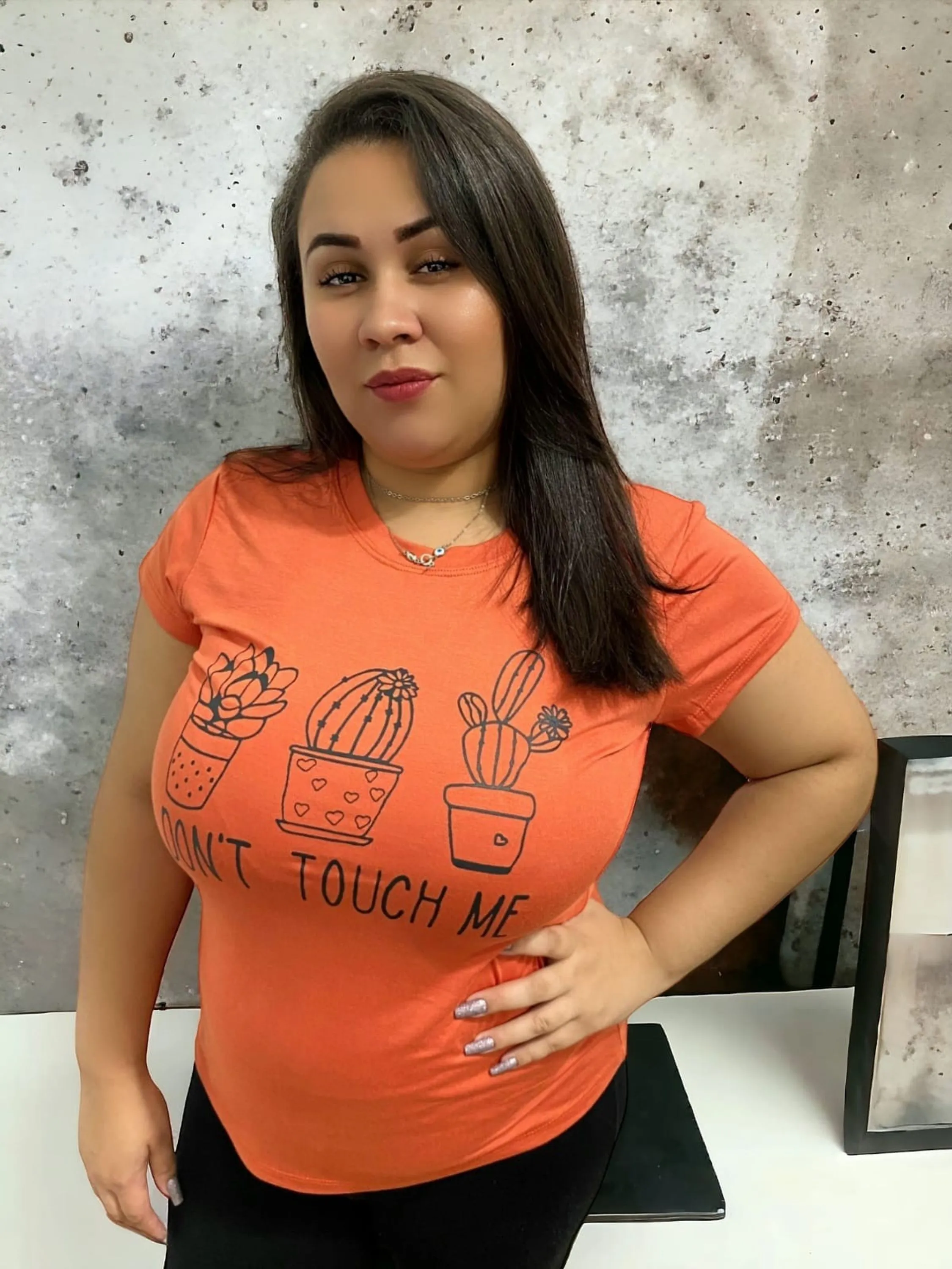 T-shirt Plus Size estampada