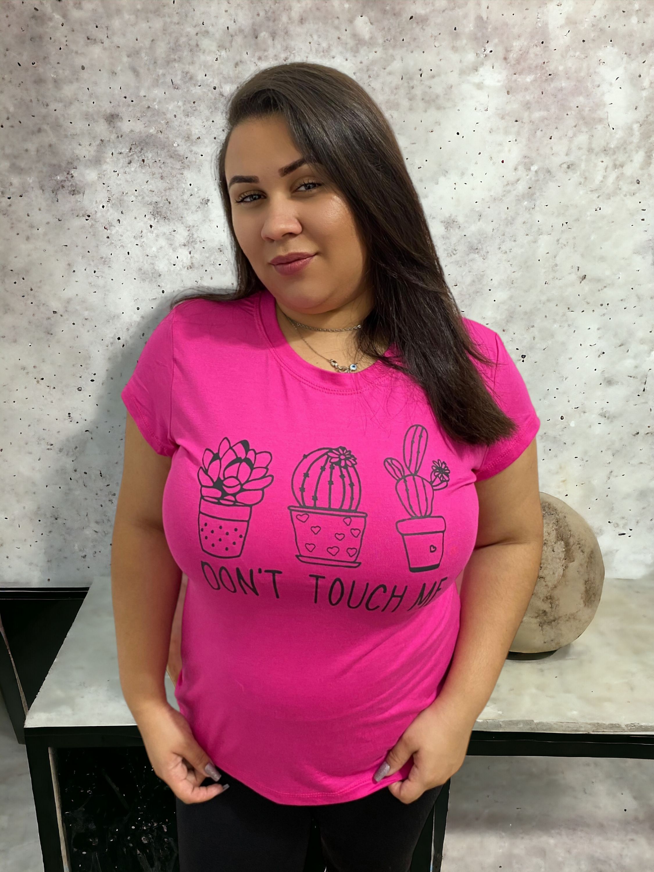 T-shirt Plus Size estampada