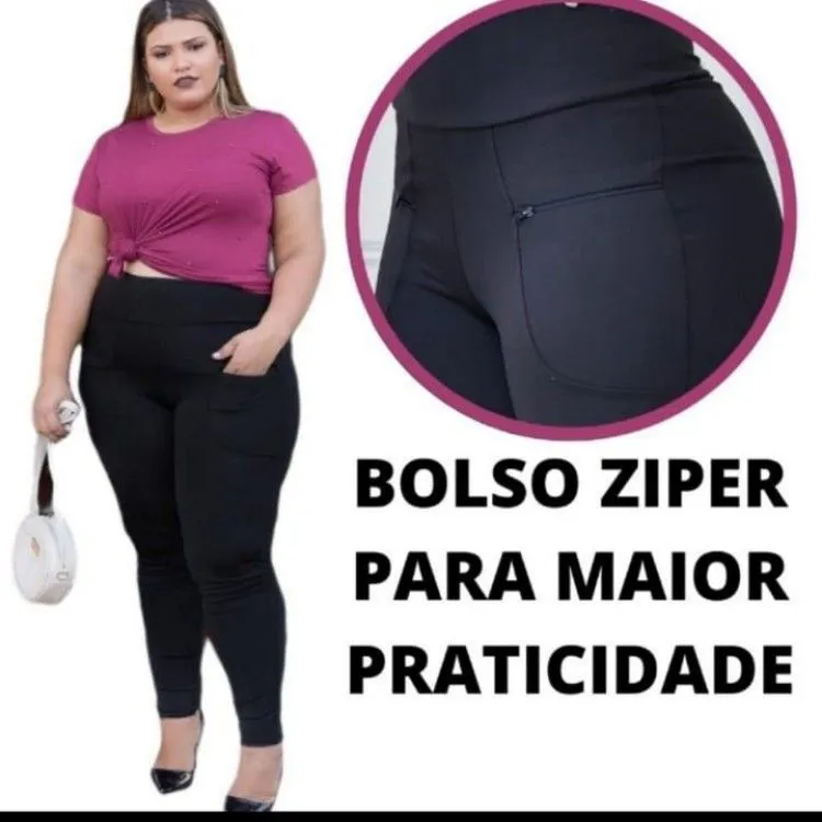 Calça plus Size, suplex flanelado