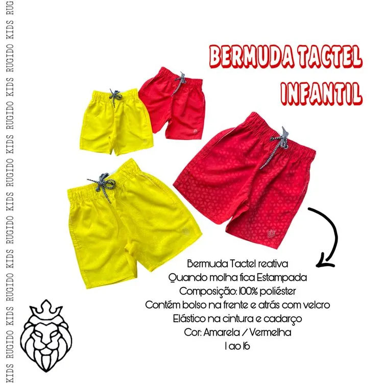 Bermuda tactel reativa - Infantil