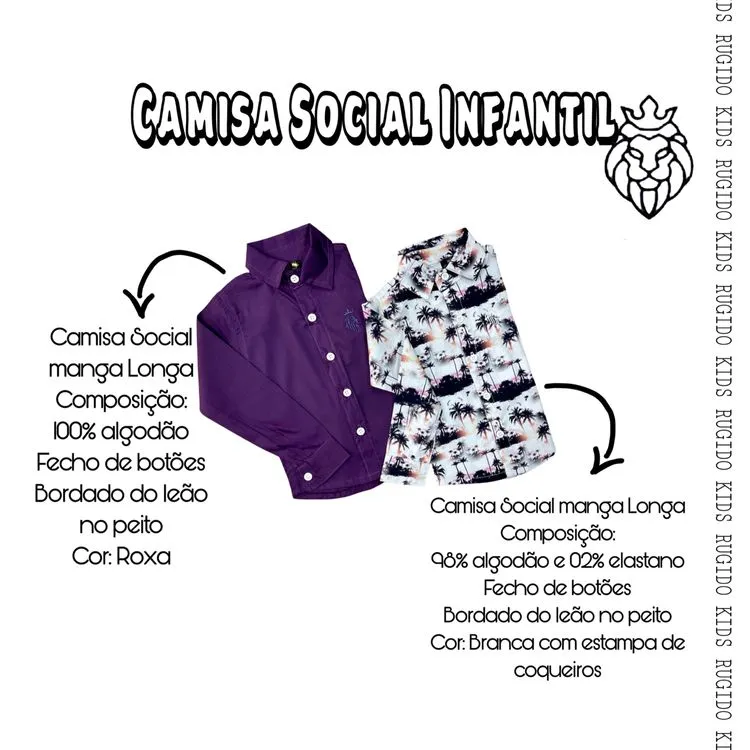 Combo - Camisa Social infantil