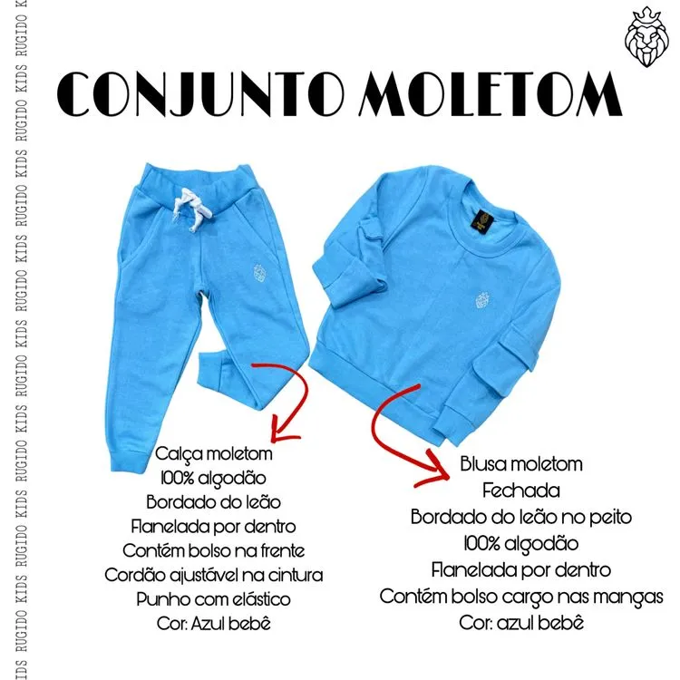 Conjunto Moletom - Rugido