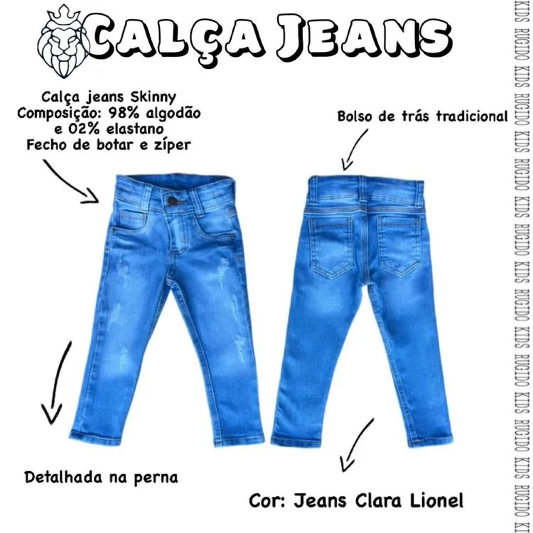 Calça Jeans Clara Lionel Infantil Menino