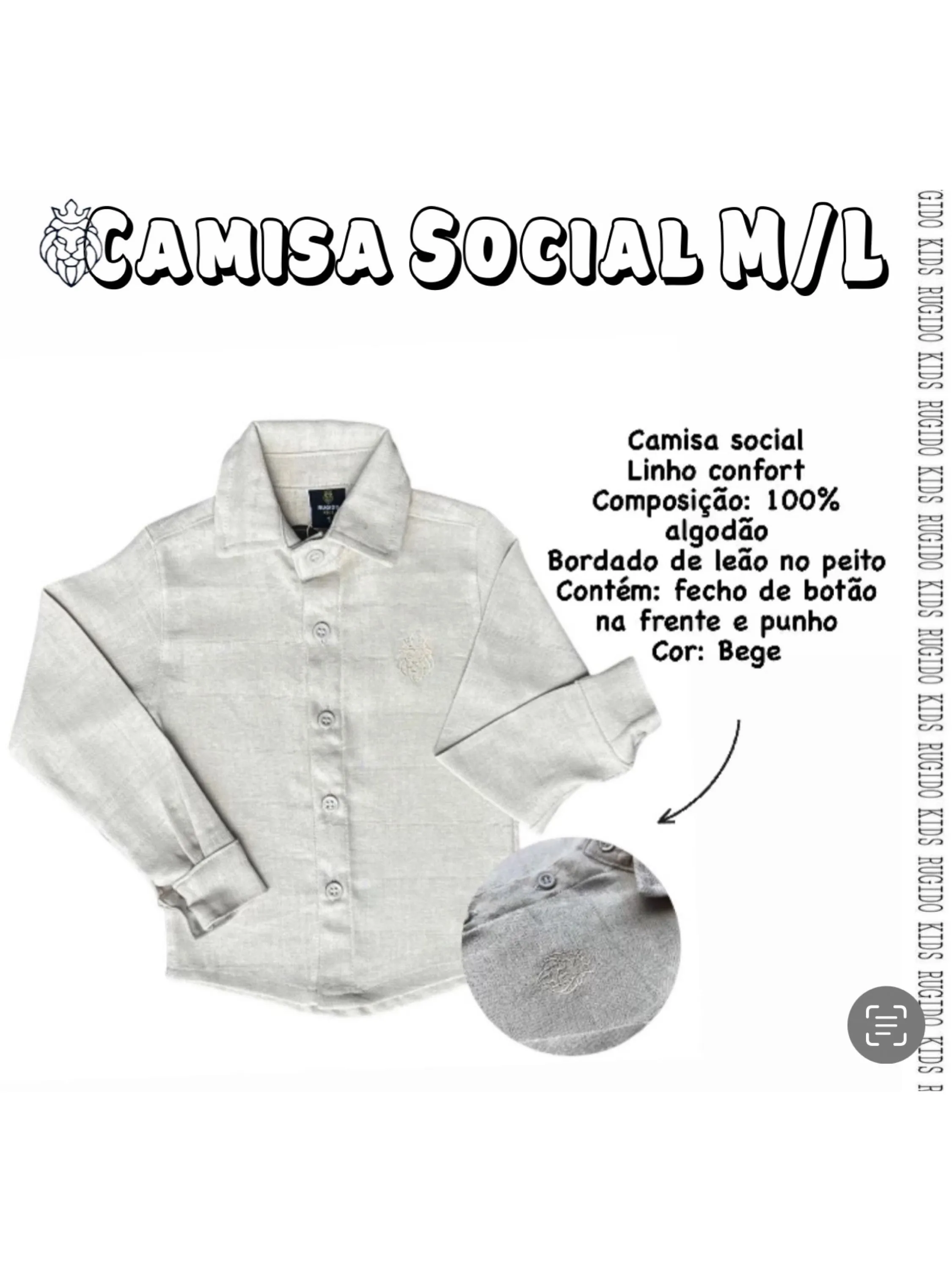 Camisa Social Memorialvel M/L