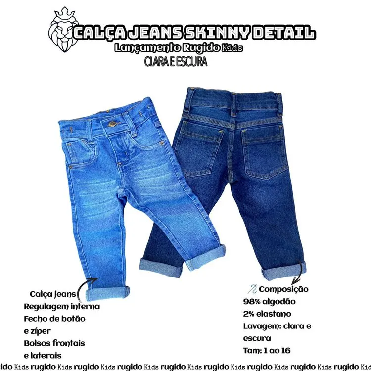 Calça Jeans infantil - Rugido