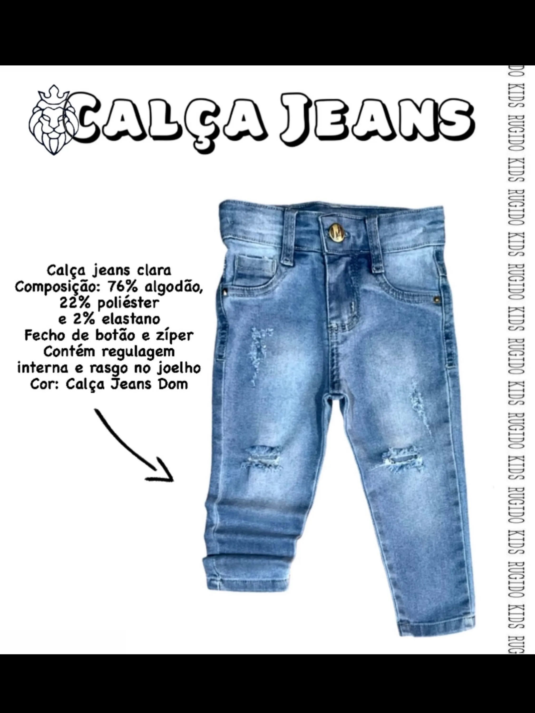 Calça Jeans Dom Infantil