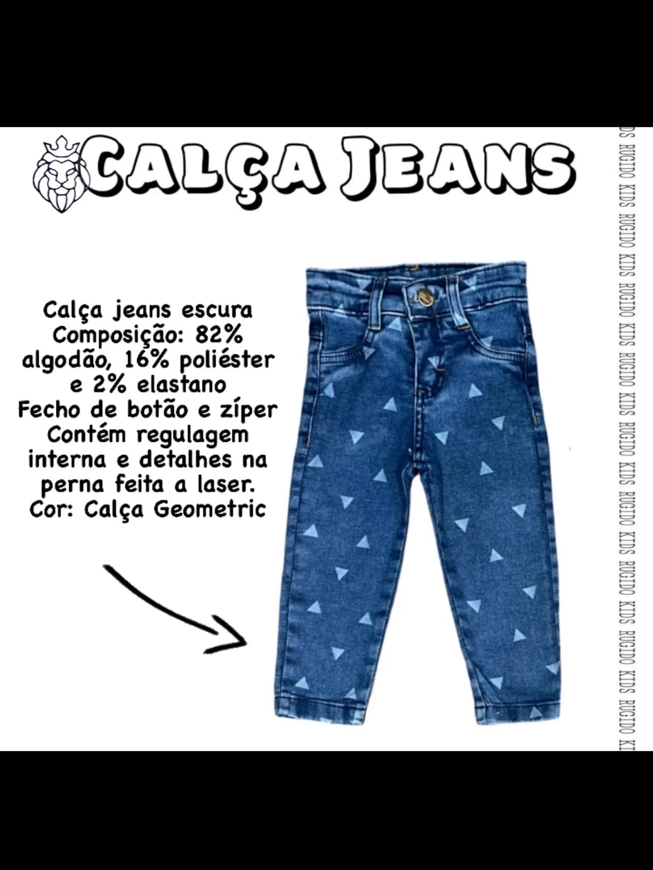 Calça Jeans Geometric