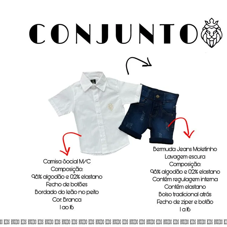 Conjunto Rugido  - infantil