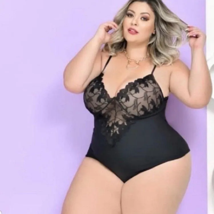 Body Rendado Plus Size Lançamento Cod 539 S