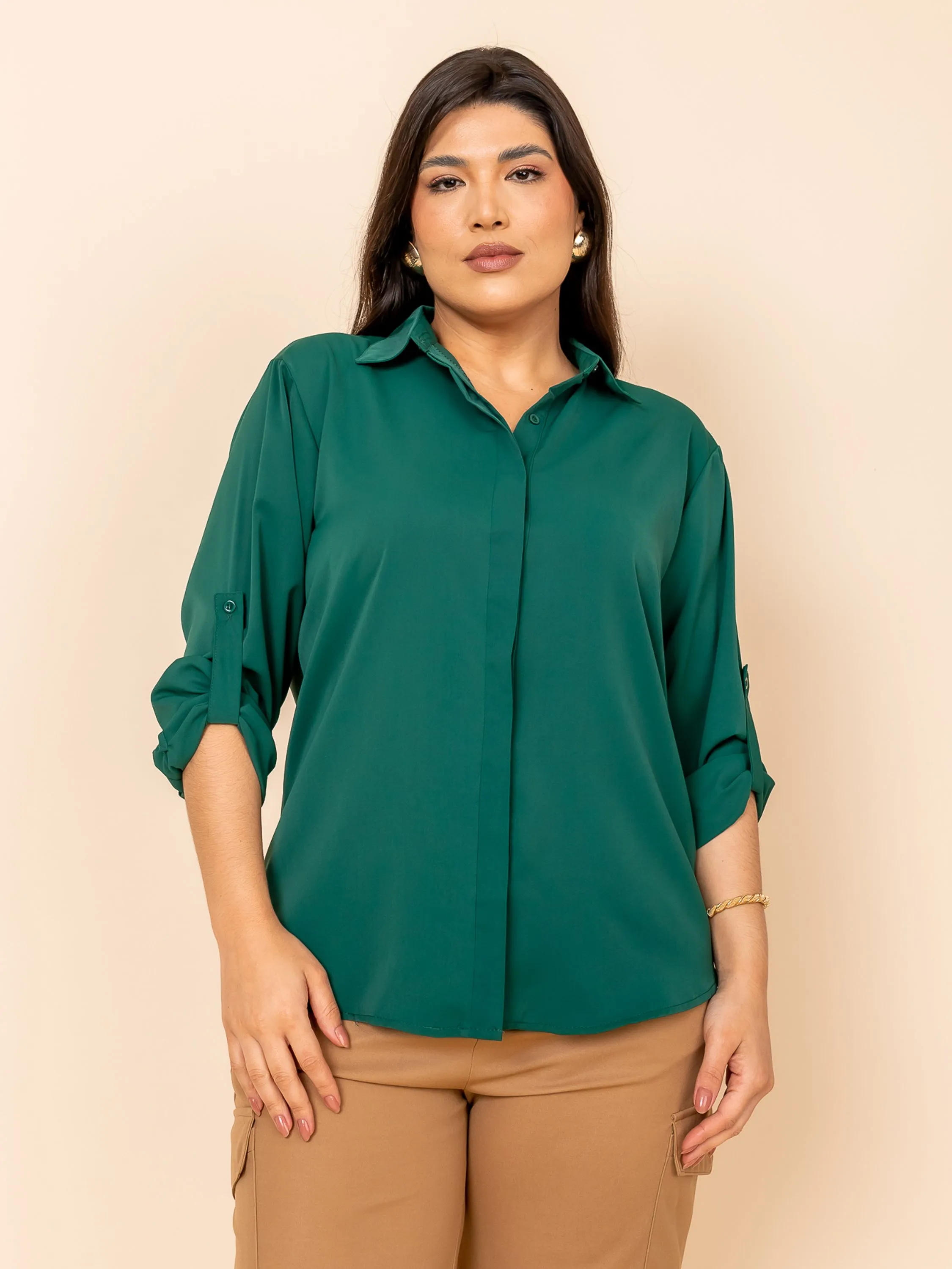 CAMISA FEMININA PLUS SIZE PREMIUM FASHION - PL2030