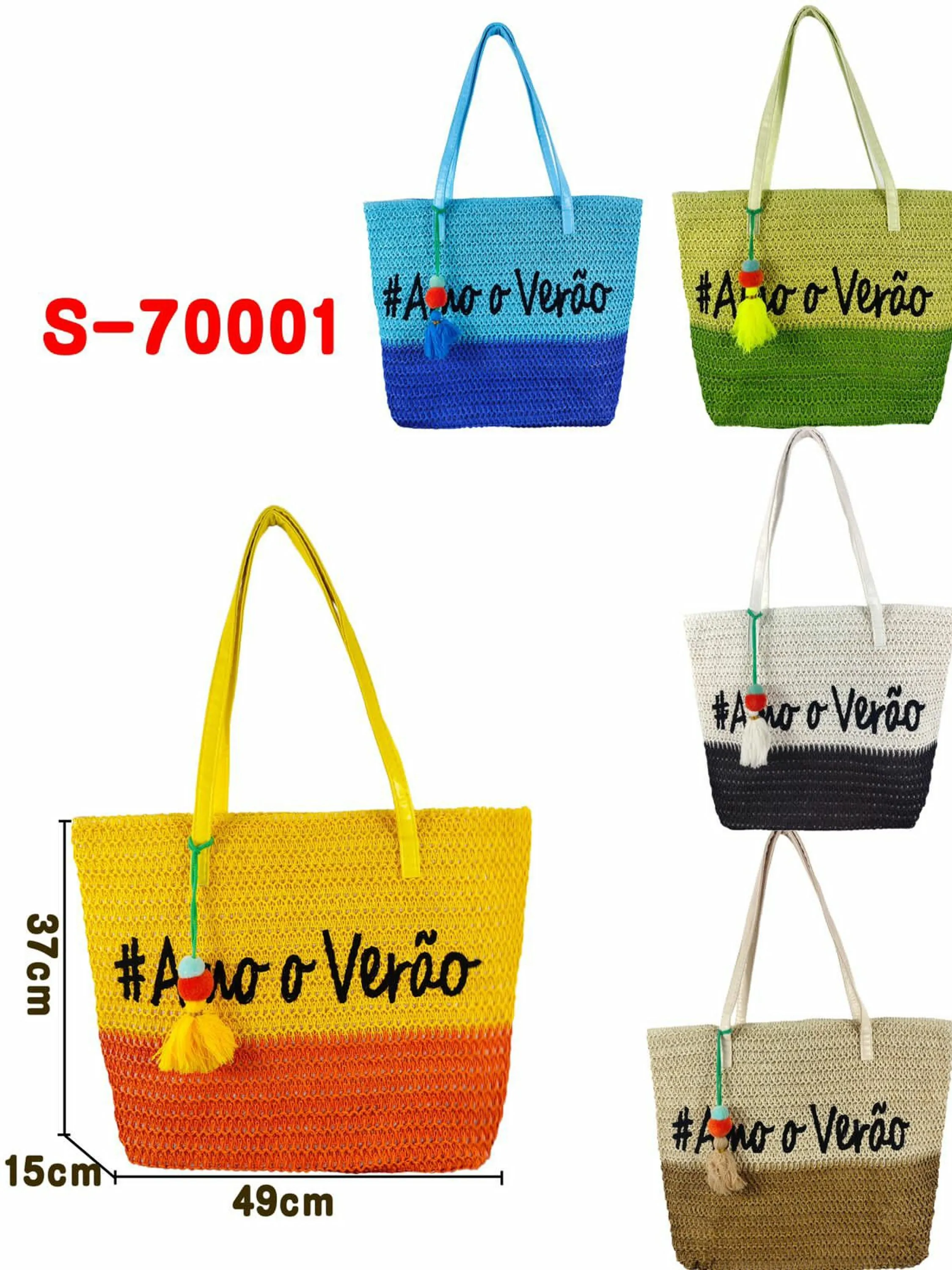 Bolsa de palha artificial kit com 12 peças REF: 70001