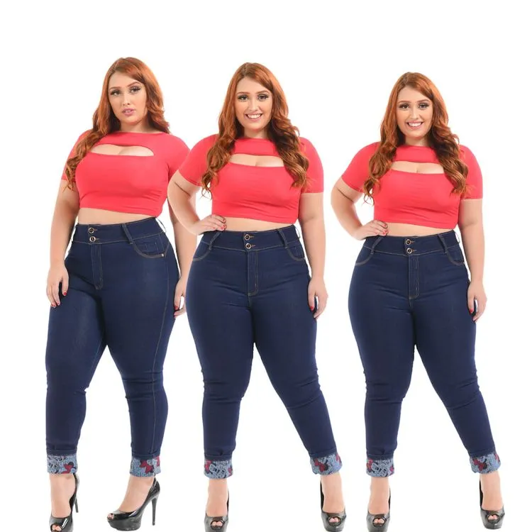 Atacado de 5 calças femininas plus size na grade 46 ao 54 Ref: 1821