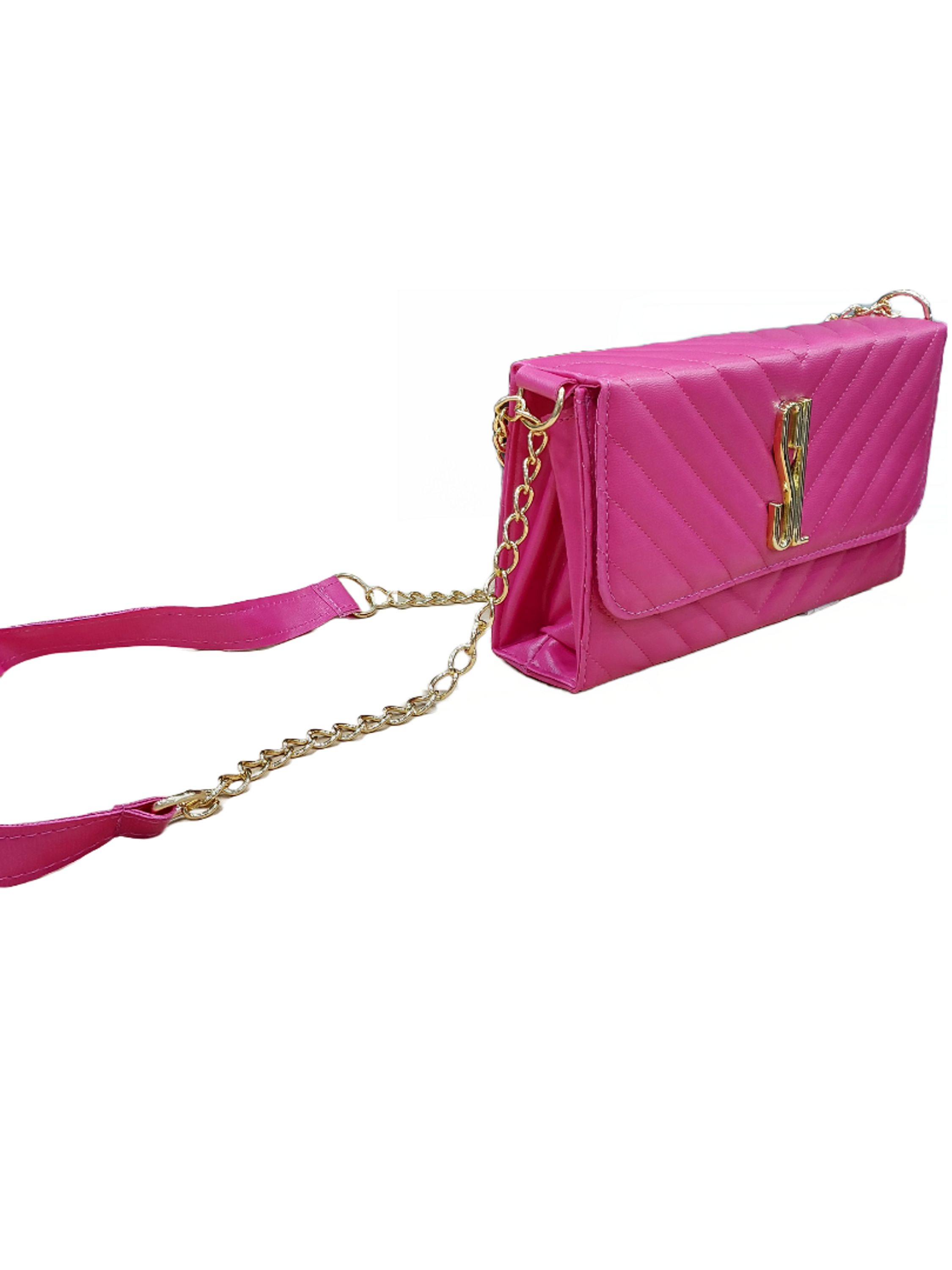 Bolsa transversal de festa pink