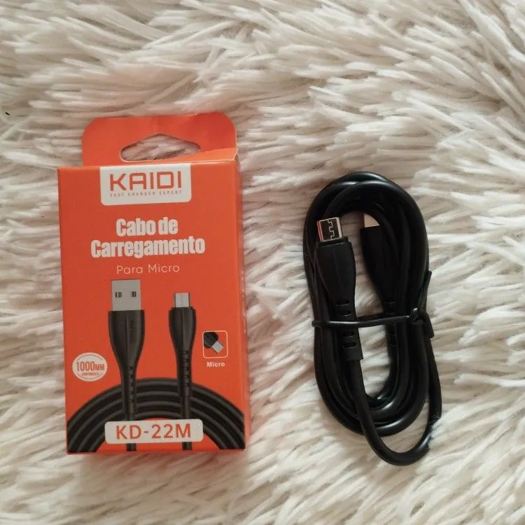 Cabo De Dados Carregador Kaidi KD-22m Dados Usb 1m V8