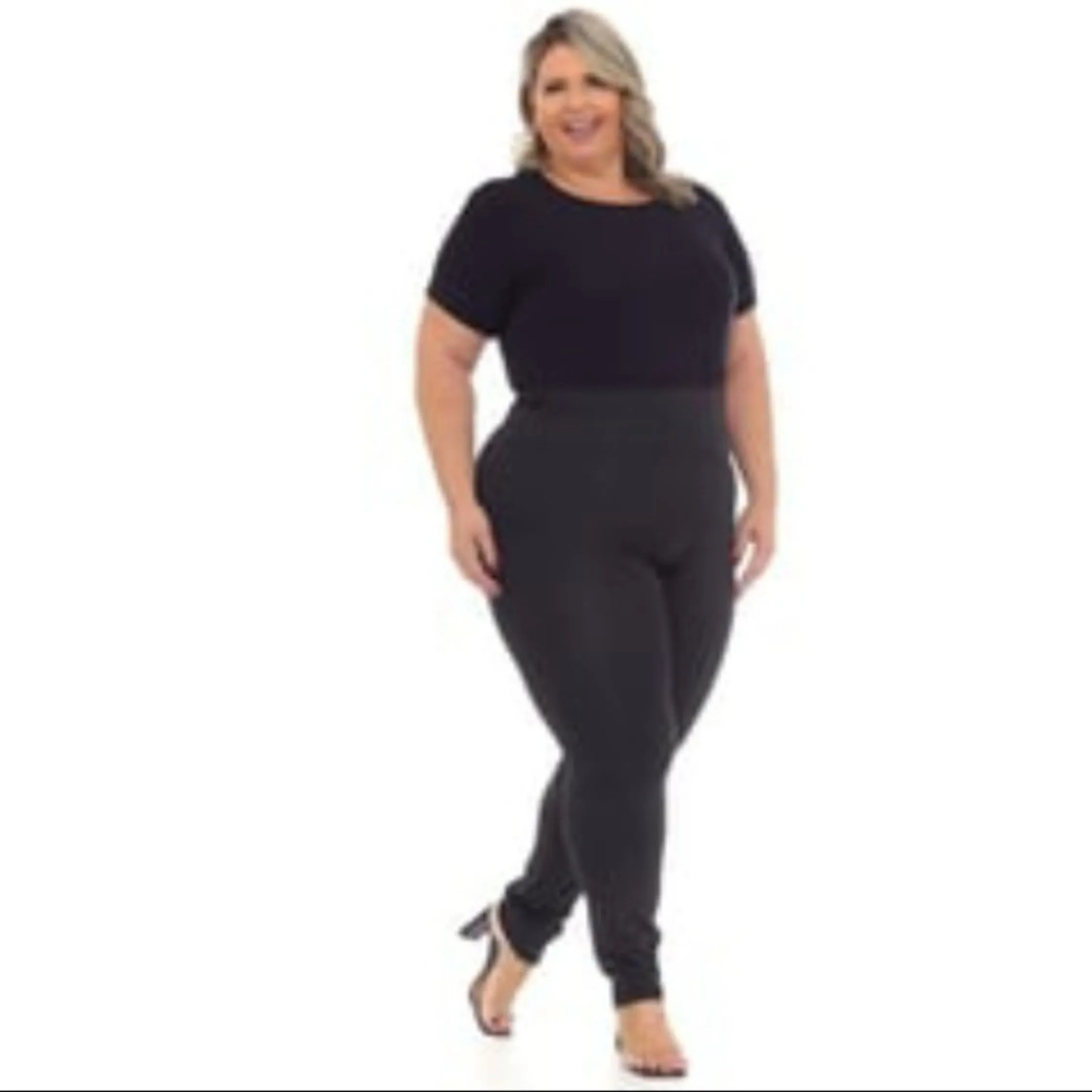 Kit Calça legging Plus Size cós largo