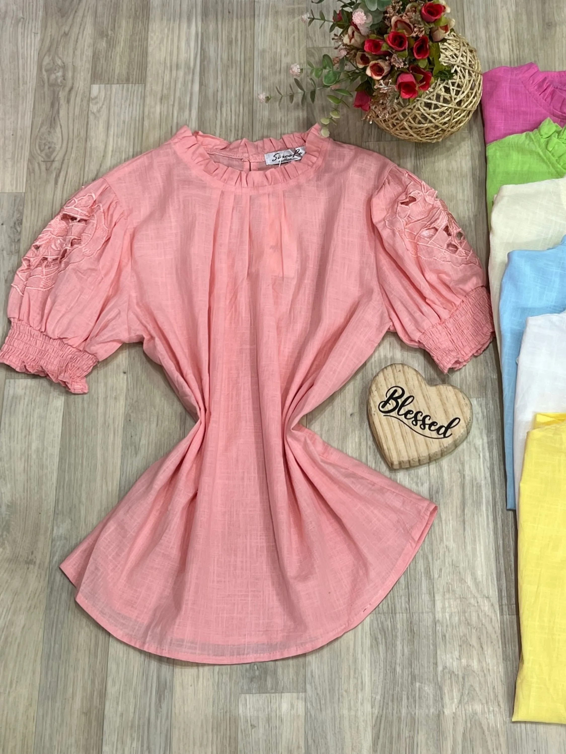 Blusa de linho Bordado