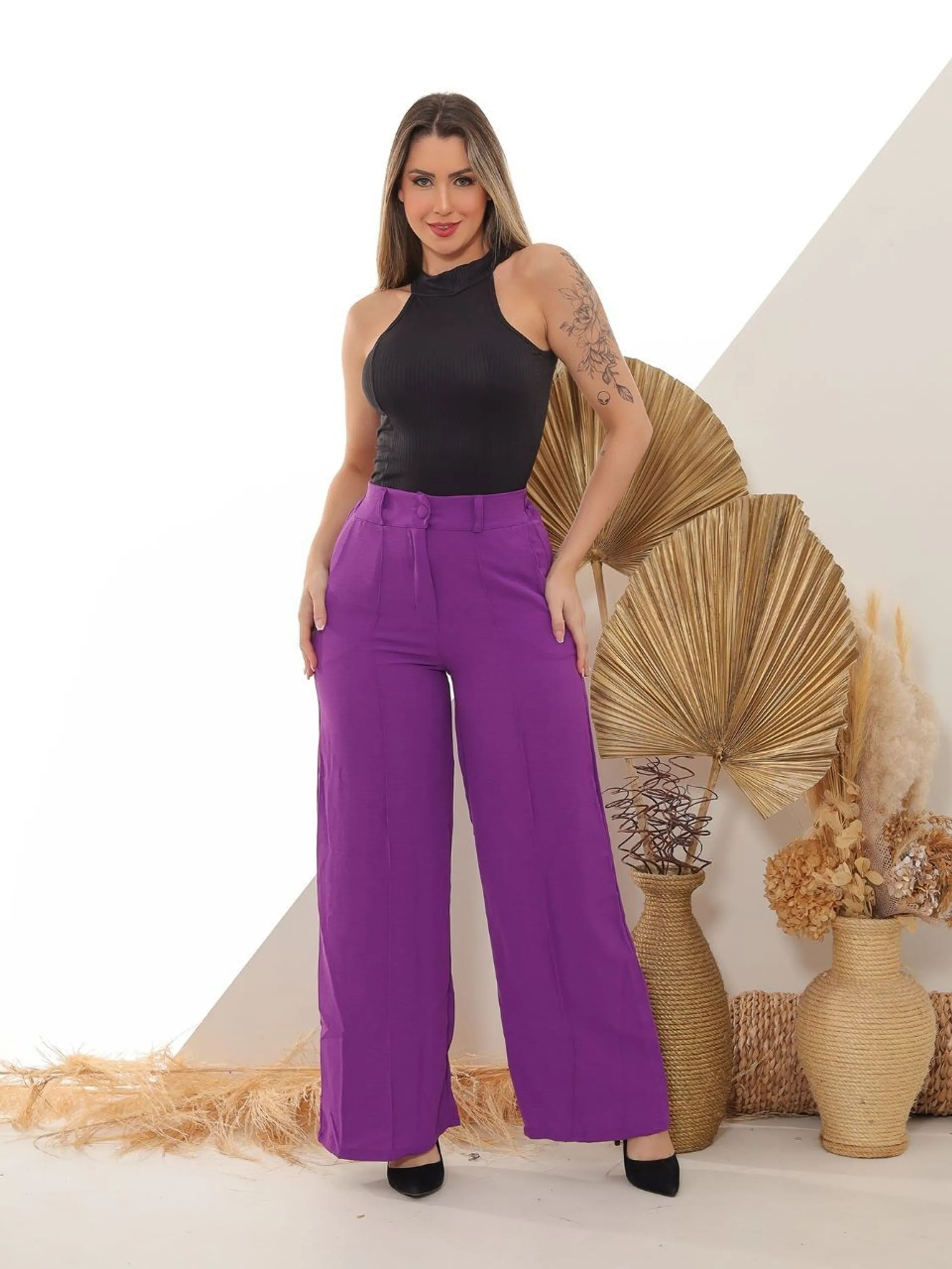 Calça Social Pantalona Crepe Dune Sf1251