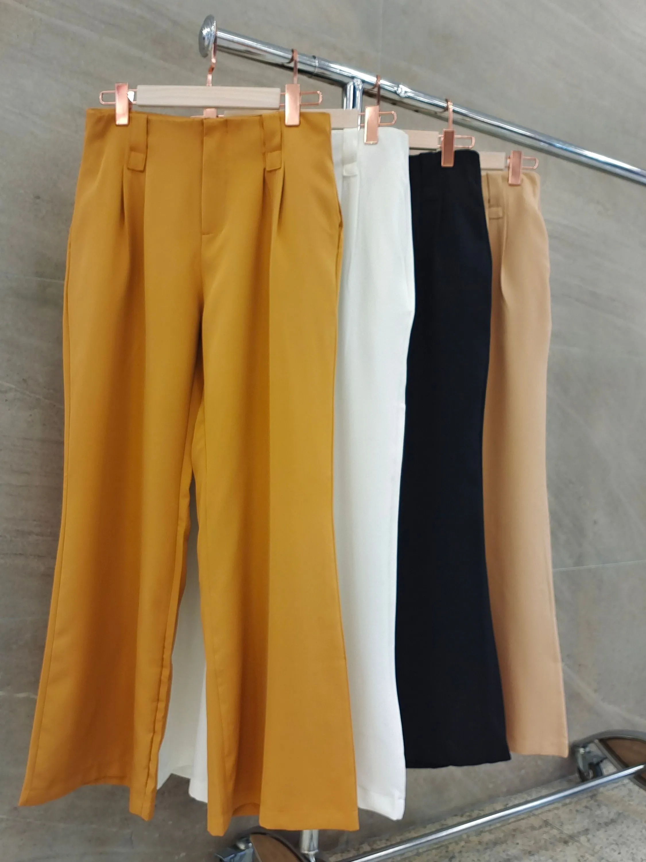 calça pantalona Alfaiateria  femininas modas 124#