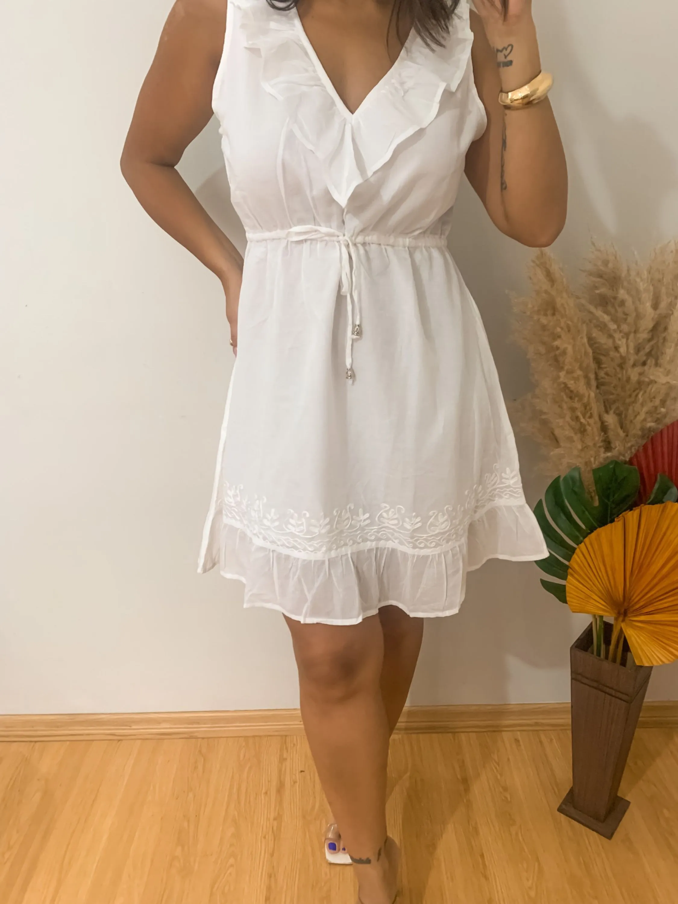 Vestido Viscose Curto Forrado