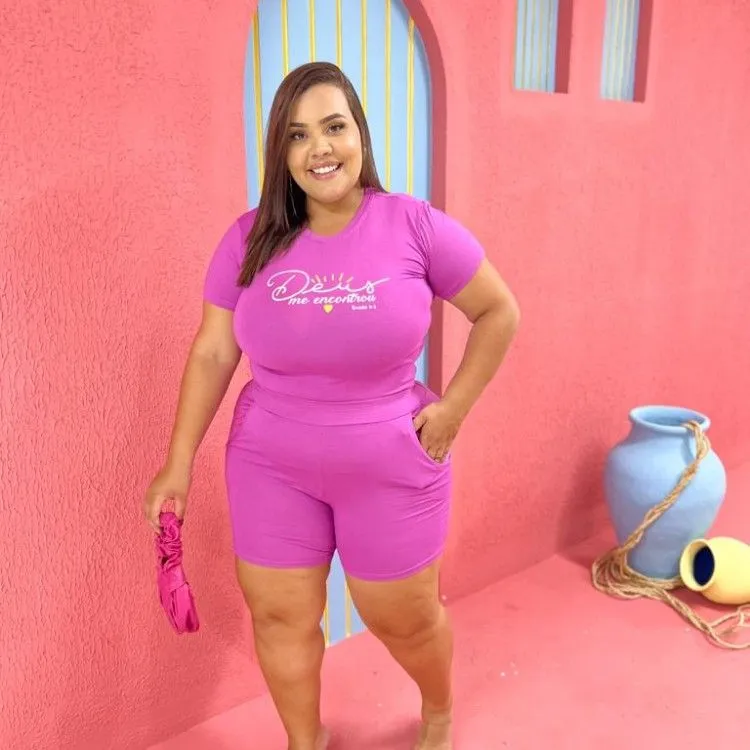 Conjunto plus size lisos Tam XGG