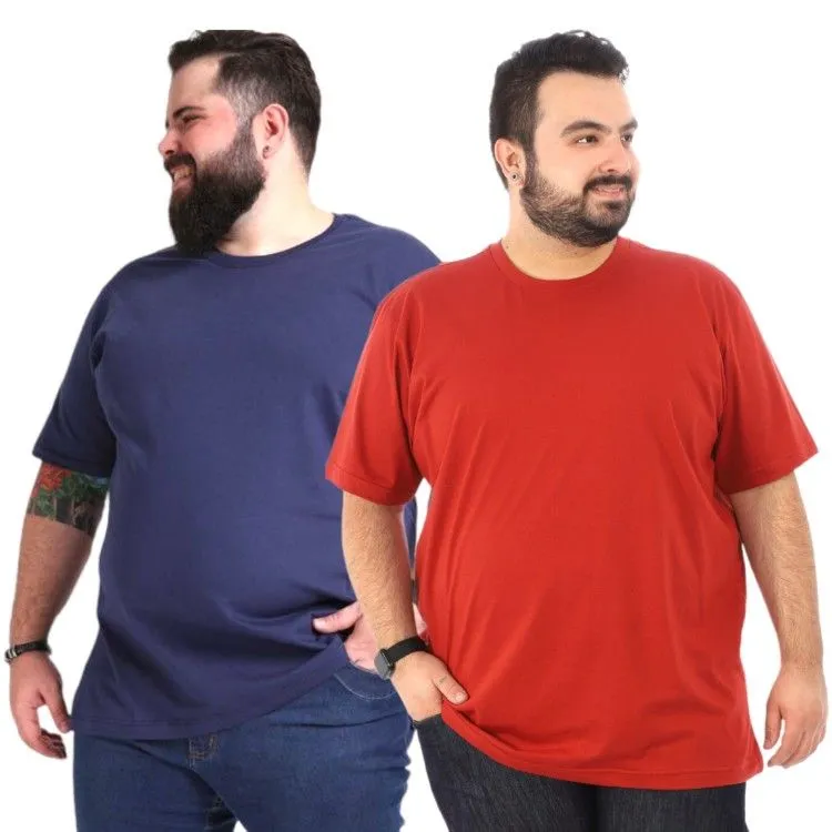 Camiseta masculina liza plus Size