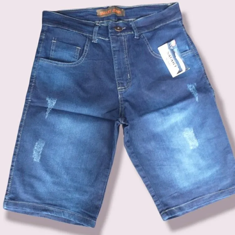 Bermuda jeans masculina com elastano