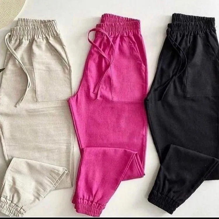 Calça  jogger linho Tatis Modas