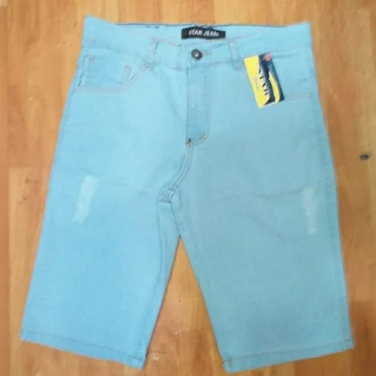 Bermuda jeans masculina clara