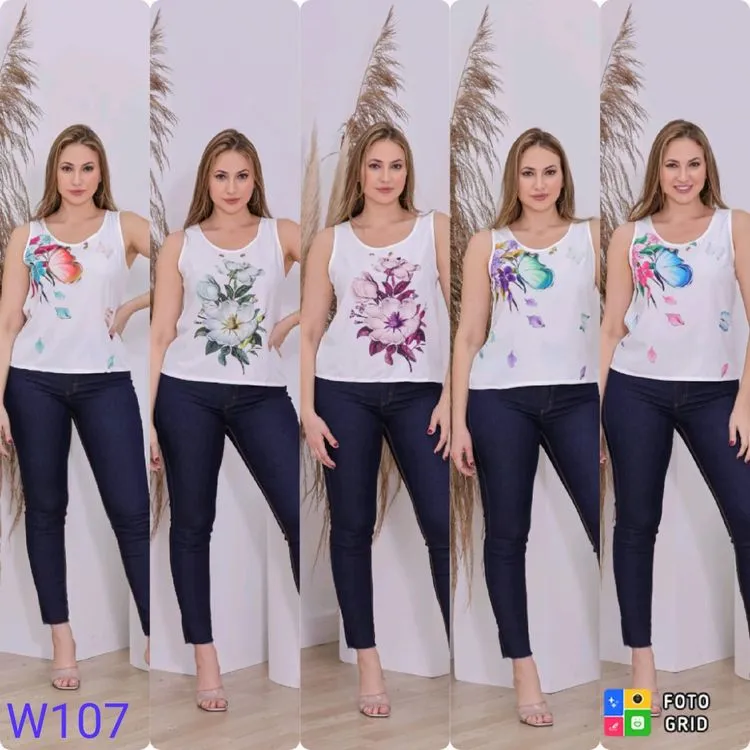 Blusa regata moda feminina