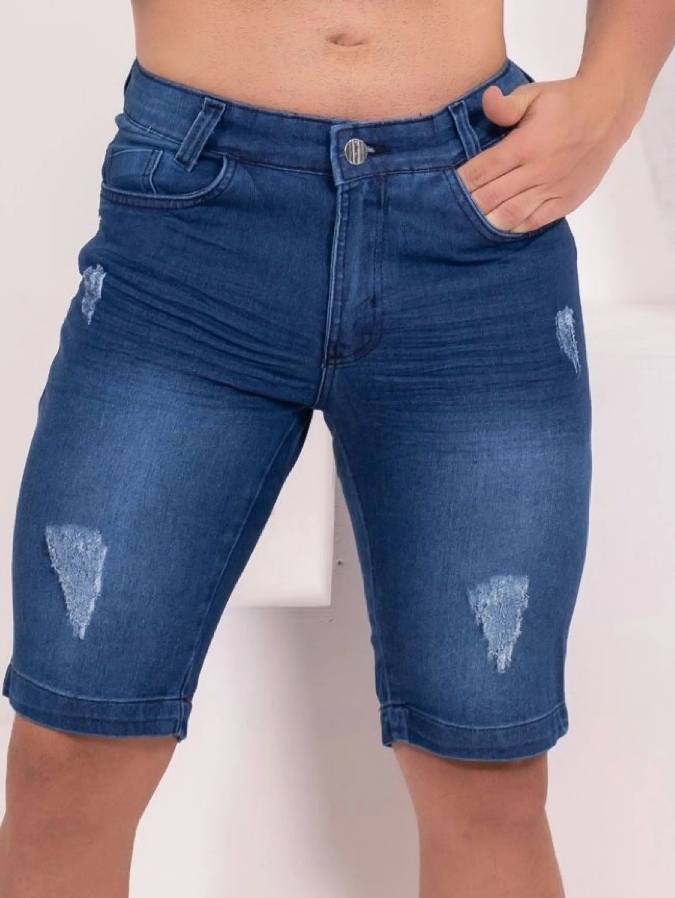 Bermuda jeans na lycra