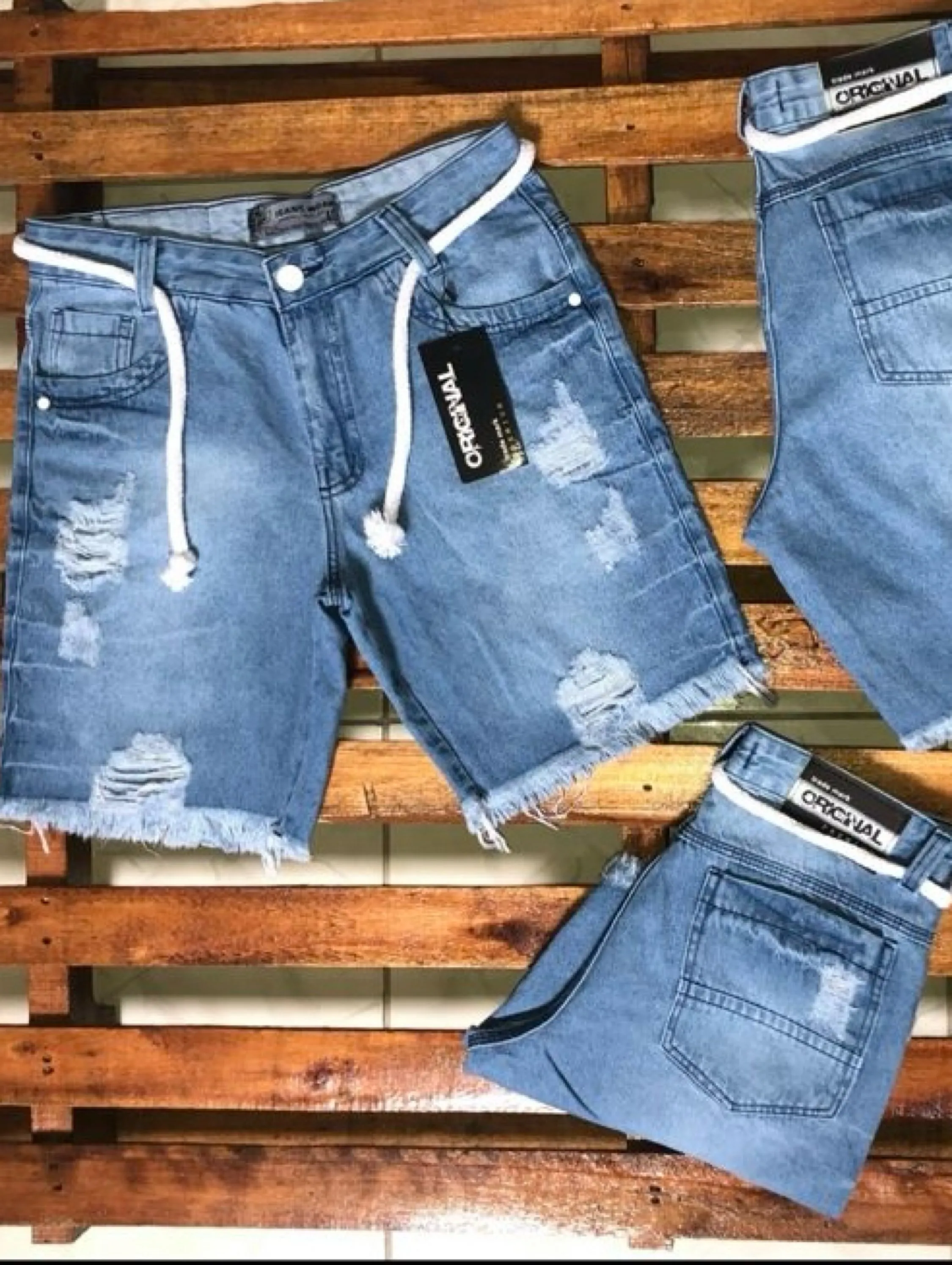 Bermuda no jeans premium 100%