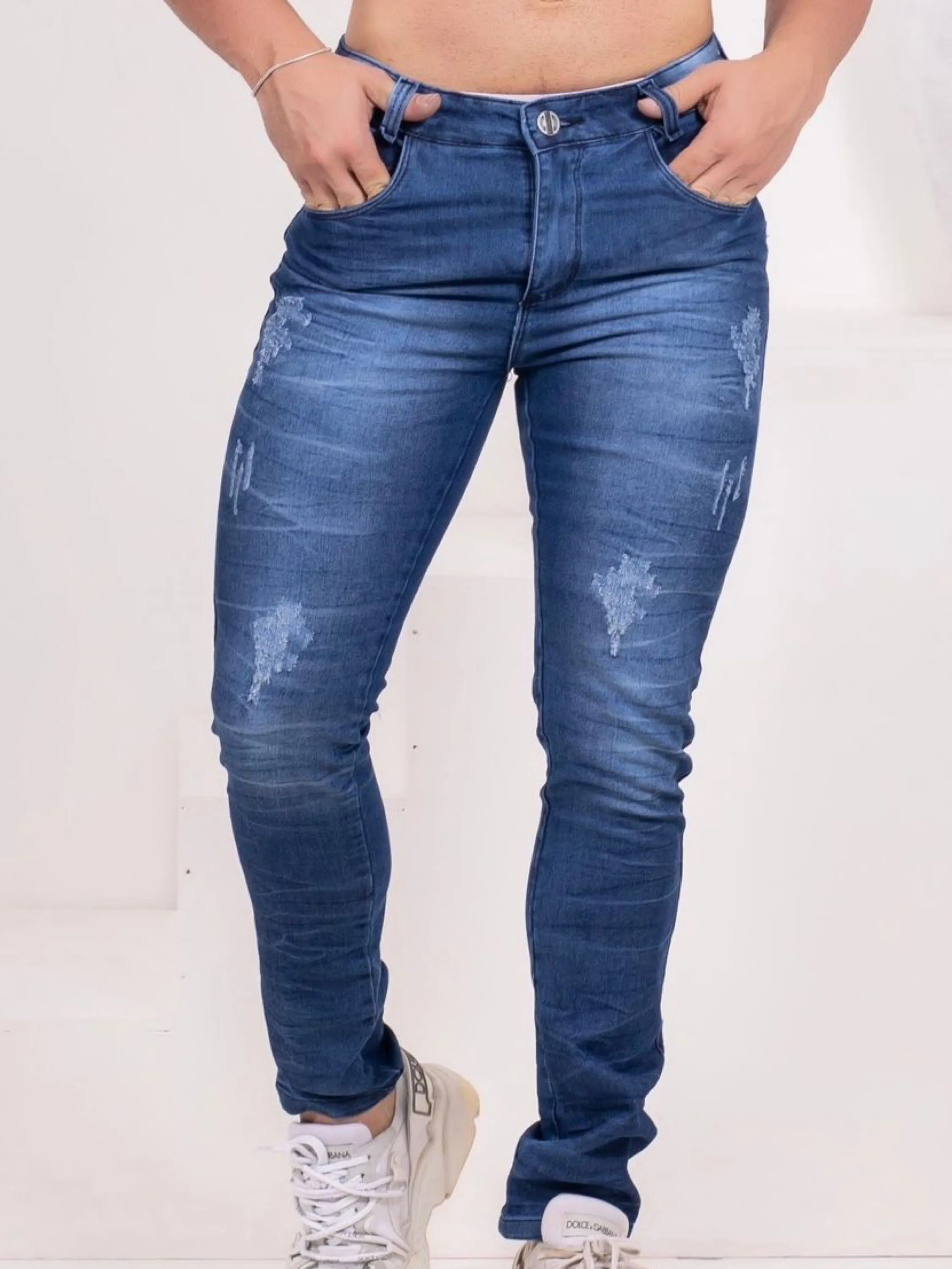 Calça jeans na Lycra