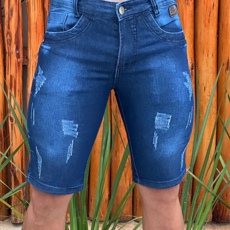 Bermuda Jeans na Lycra Linha Styllus