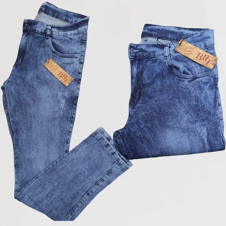 Calça jeans masculino azul claro