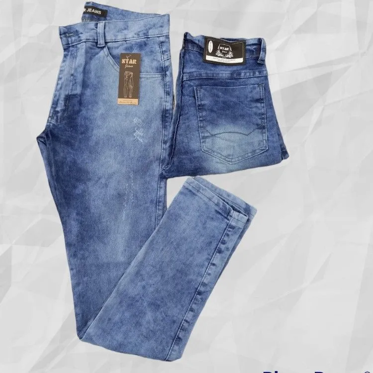 Calça jeans masculino azul claro