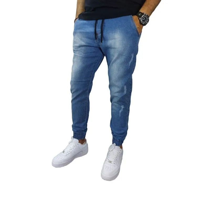 Jogger masculino azul jeans claro