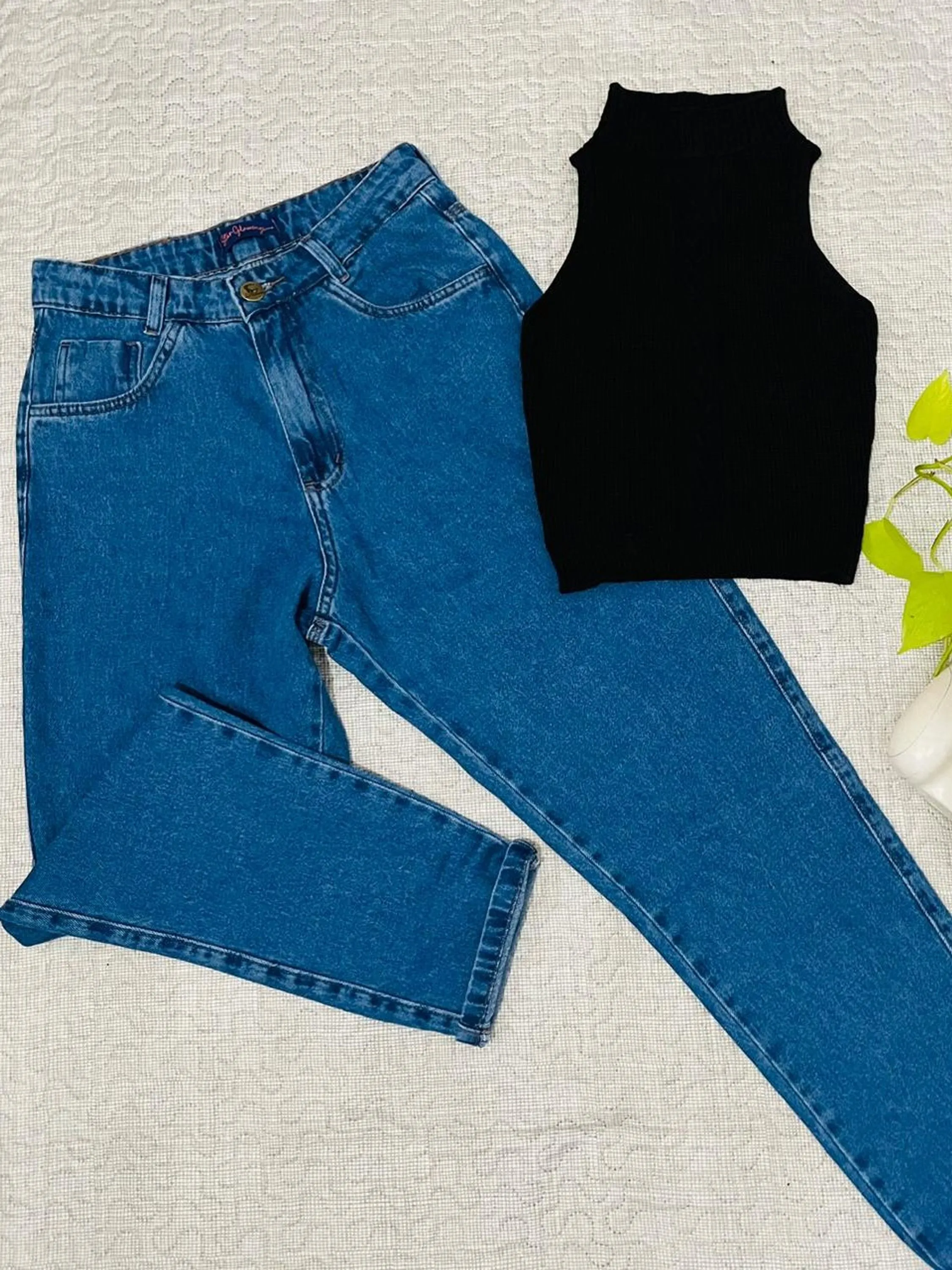 Calça jeans, mom feminino