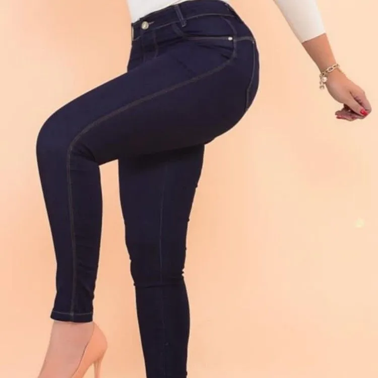 Calça jeans feminina escuro