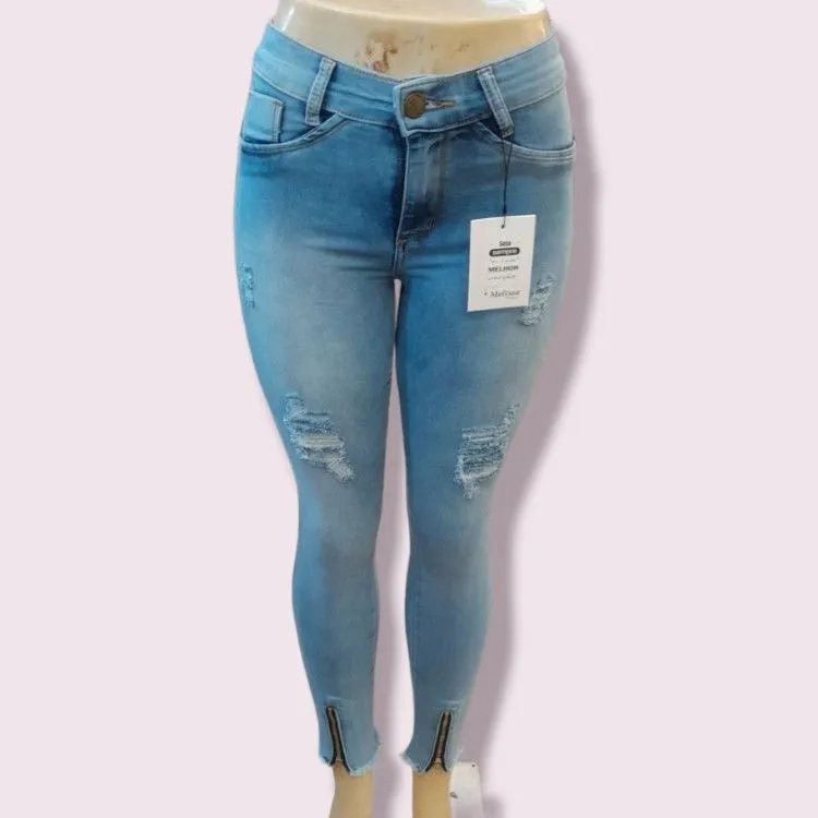 Calça jeans feminina com zep