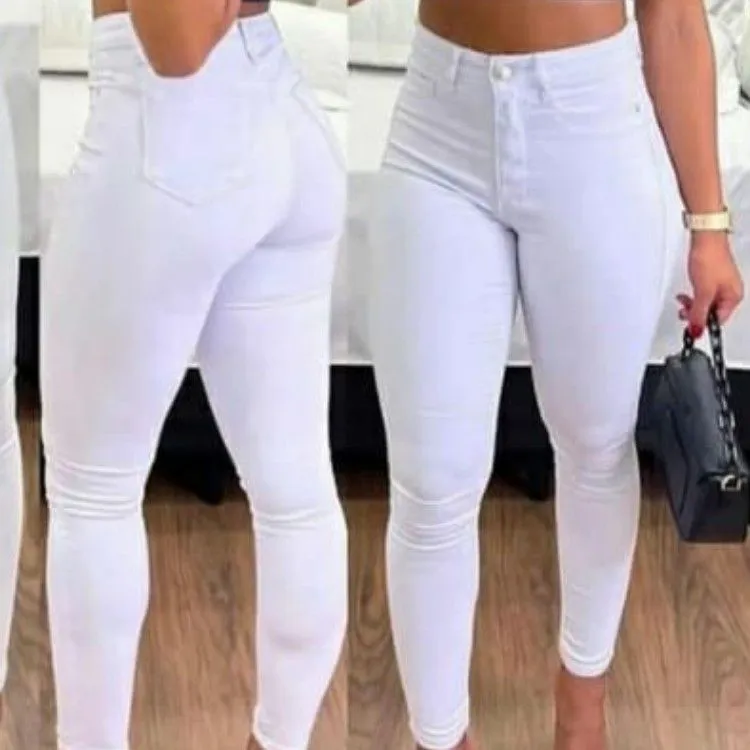 Calça jeans feminina com elastano